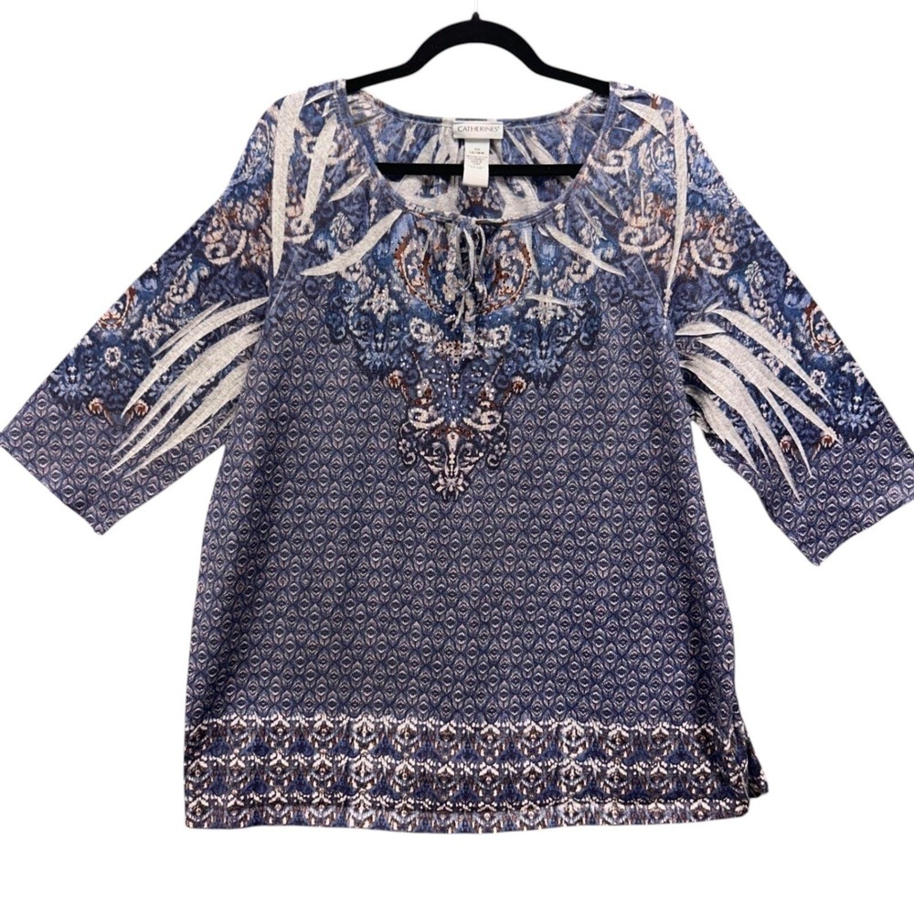 Catherines‎ Tunic Blouse Purple 0X